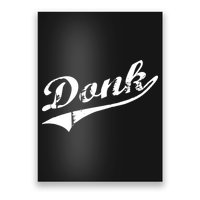 Donk Poker Player Retro Distressed Style Poster