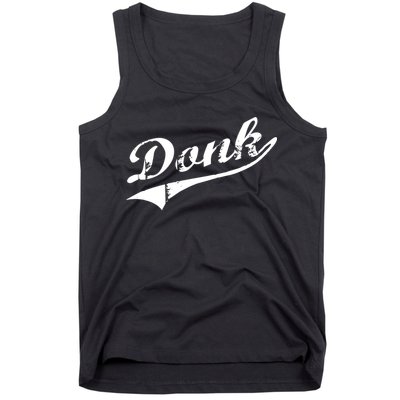 Donk Poker Player Retro Distressed Style Tank Top