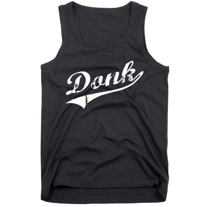 Donk Poker Player Retro Distressed Style Tank Top