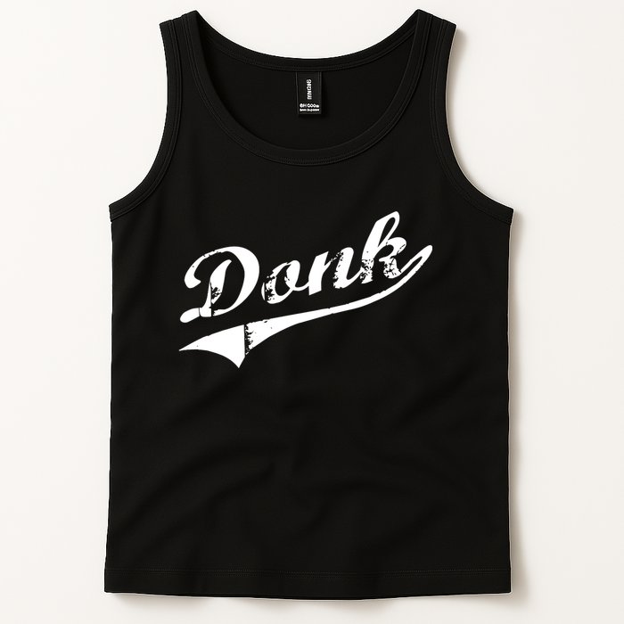 Donk Poker Player Retro Distressed Style Tank Top