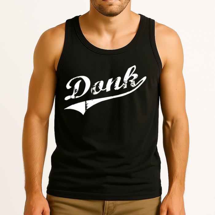 Donk Poker Player Retro Distressed Style Tank Top