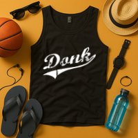 Donk Poker Player Retro Distressed Style Tank Top