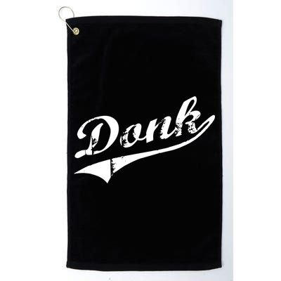 Donk Poker Player Retro Distressed Style Golf Towel