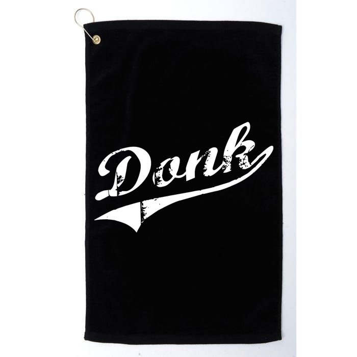 Donk Poker Player Retro Distressed Style Golf Towel