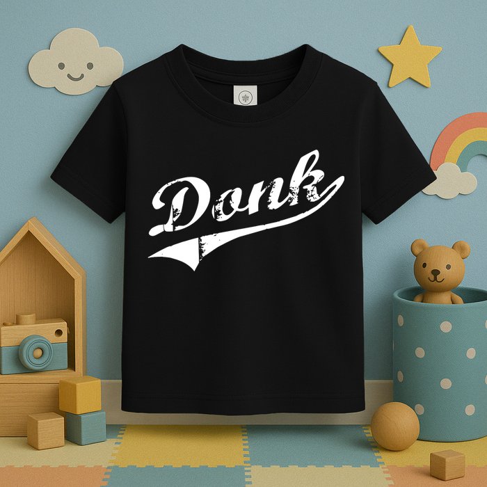 Donk Poker Player Retro Distressed Style Toddler T-Shirt