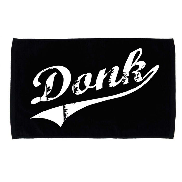 Donk Poker Player Retro Distressed Style Microfiber Hand Towel