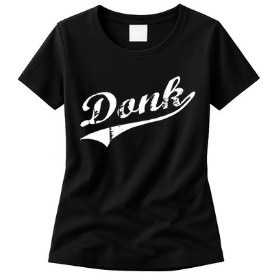 Donk Poker Player Retro Distressed Style Womens T-Shirt