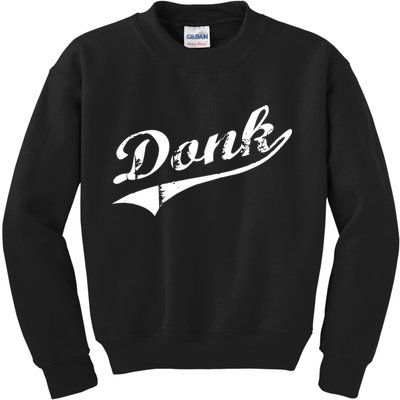 Donk Poker Player Retro Distressed Style Kids Sweatshirt