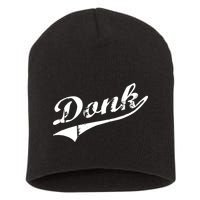 Donk Poker Player Retro Distressed Style Short Acrylic Beanie