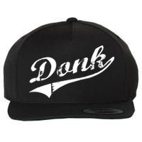 Donk Poker Player Retro Distressed Style Wool Snapback Cap