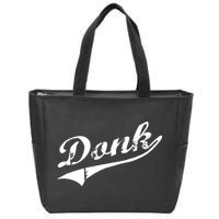 Donk Poker Player Retro Distressed Style Zip Tote Bag
