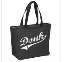 Donk Poker Player Retro Distressed Style Zip Tote Bag