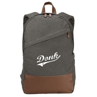 Donk Poker Player Retro Distressed Style Cotton Canvas Backpack