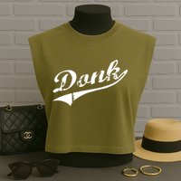 Donk Poker Player Retro Distressed Style Garment-Dyed Women's Muscle Tee