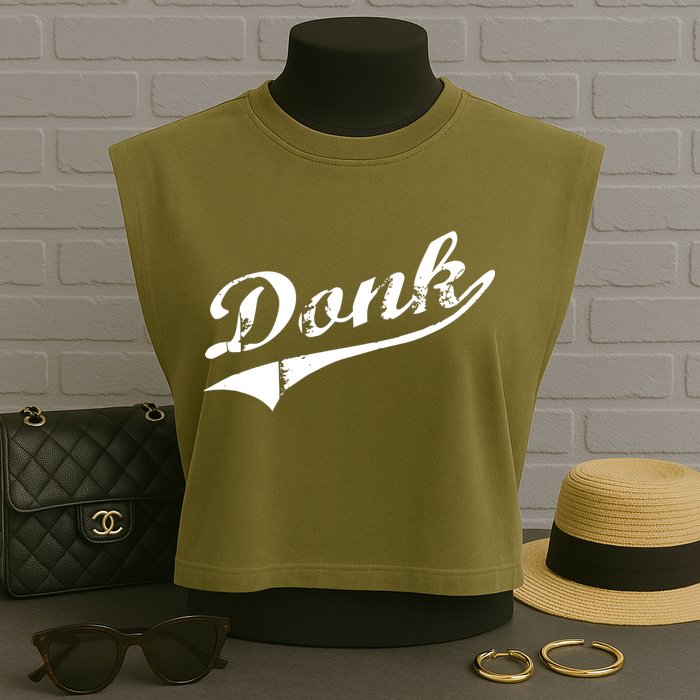 Donk Poker Player Retro Distressed Style Garment-Dyed Women's Muscle Tee