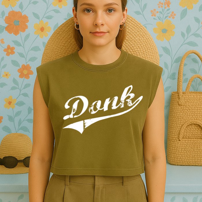 Donk Poker Player Retro Distressed Style Garment-Dyed Women's Muscle Tee