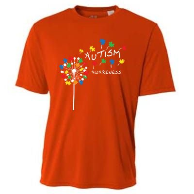 Dandelion Puzzle Piece Cool Autism Awareness Gift Cooling Performance Crew T-Shirt