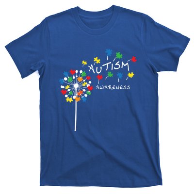 Dandelion Puzzle Piece Cool Autism Awareness Gift T-Shirt