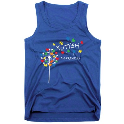 Dandelion Puzzle Piece Cool Autism Awareness Gift Tank Top