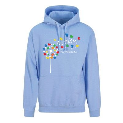 Dandelion Puzzle Piece Cool Autism Awareness Gift Unisex Surf Hoodie