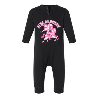 Disco Party Pony Club Keep On Dancing Cowgirl Western Infant Fleece One Piece