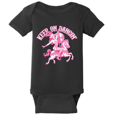 Disco Party Pony Club Keep On Dancing Cowgirl Western Baby Bodysuit