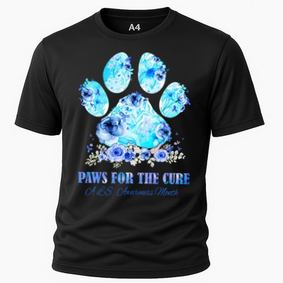 Dog Print Paws For The Cure ALS Awareness Month Performance Shirt