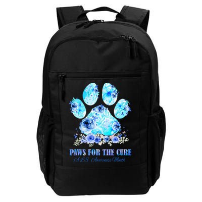 Dog Print Paws For The Cure ALS Awareness Month Backpack