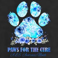 Dog Print Paws For The Cure ALS Awareness Month Adult Drive Performance Visor