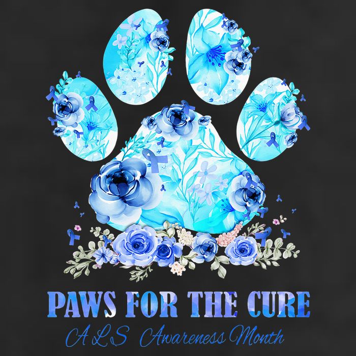 Dog Print Paws For The Cure ALS Awareness Month Adult Drive Performance Visor