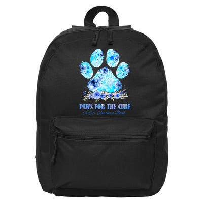 Dog Print Paws For The Cure ALS Awareness Month 16 in Basic Backpack