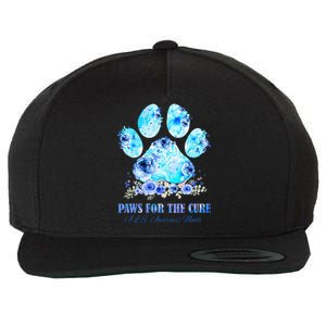 Dog Print Paws For The Cure ALS Awareness Month Wool Snapback Cap