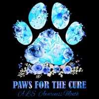 Dog Print Paws For The Cure ALS Awareness Month Zip Tote Bag