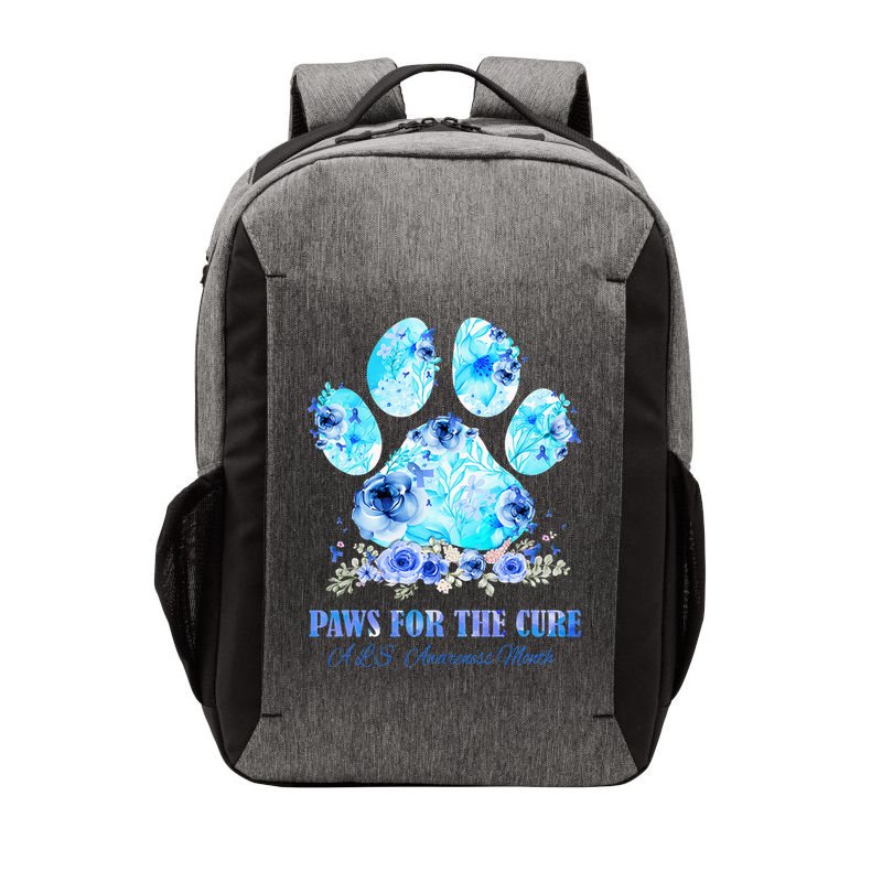 Dog Print Paws For The Cure ALS Awareness Month Vector Backpack