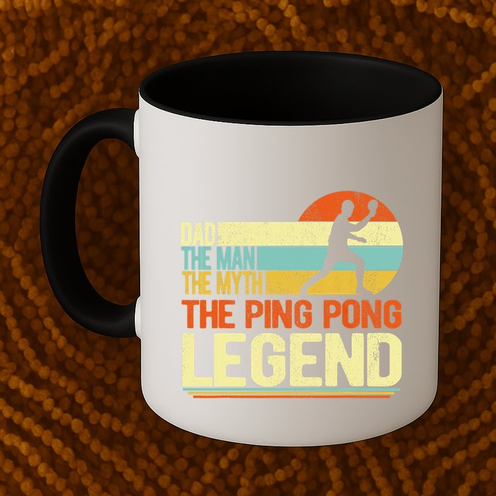 Dad Ping Pong Player Paddle Ball Ping Pong Legend Retro Mug