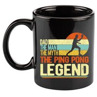 Dad Ping Pong Player Paddle Ball Ping Pong Legend Retro 11oz C Handle Ceramic Mug
