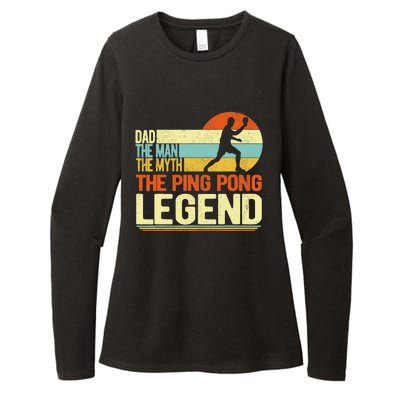 Dad Ping Pong Player Paddle Ball Ping Pong Legend Retro Womens CVC Long Sleeve Shirt