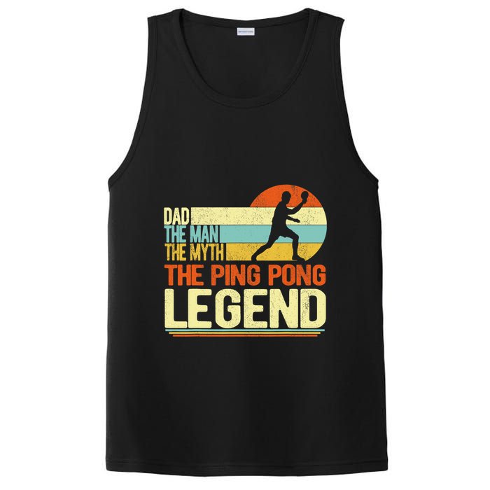Dad Ping Pong Player Paddle Ball Ping Pong Legend Retro PosiCharge Competitor Tank