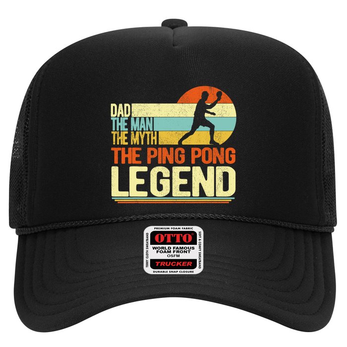 Dad Ping Pong Player Paddle Ball Ping Pong Legend Retro Hat