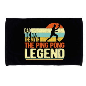 Dad Ping Pong Player Paddle Ball Ping Pong Legend Retro Microfiber Hand Towel