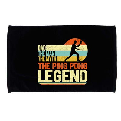 Dad Ping Pong Player Paddle Ball Ping Pong Legend Retro Microfiber Hand Towel