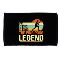 Dad Ping Pong Player Paddle Ball Ping Pong Legend Retro Microfiber Hand Towel