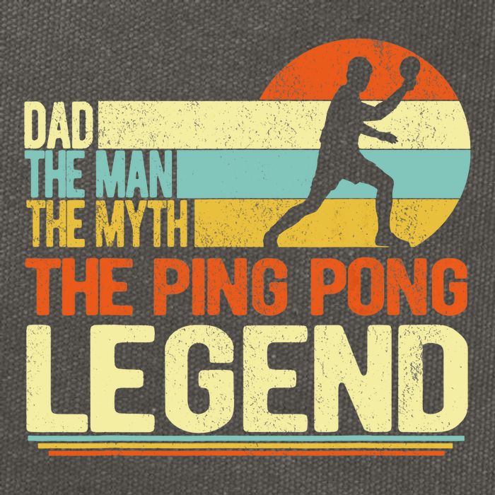 Dad Ping Pong Player Paddle Ball Ping Pong Legend Retro Cotton Canvas Backpack