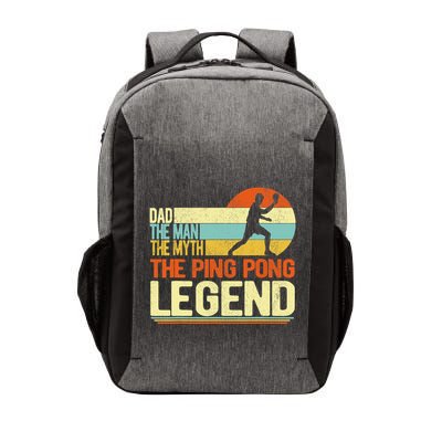 Dad Ping Pong Player Paddle Ball Ping Pong Legend Retro Vector Backpack
