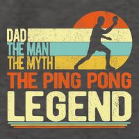 Dad Ping Pong Player Paddle Ball Ping Pong Legend Retro Vector Backpack