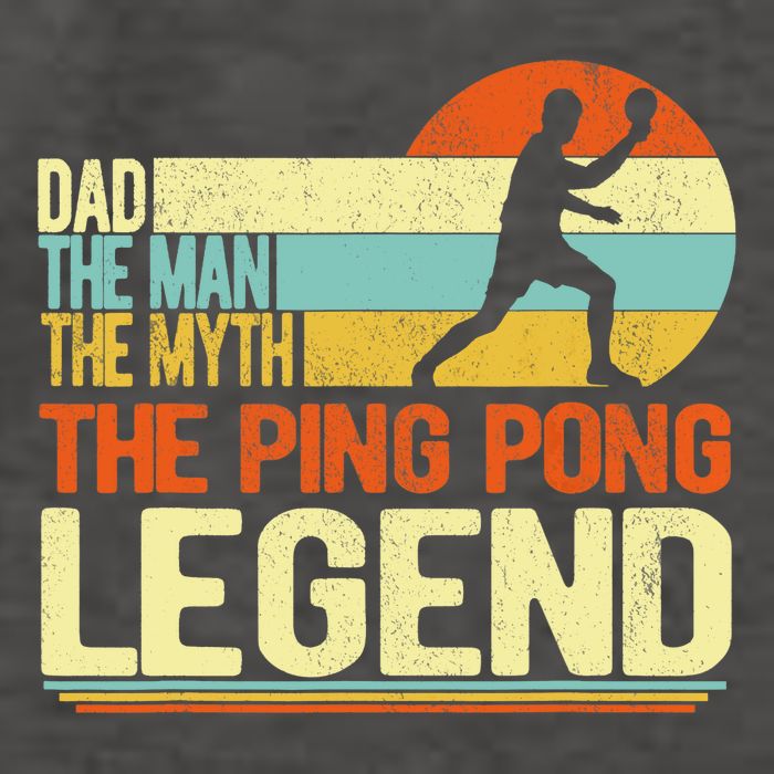Dad Ping Pong Player Paddle Ball Ping Pong Legend Retro Vector Backpack