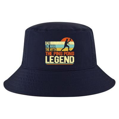 Dad Ping Pong Player Paddle Ball Ping Pong Legend Retro Cool Comfort Performance Bucket Hat