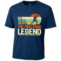 Dad Ping Pong Player Paddle Ball Ping Pong Legend Retro Performance Shirt