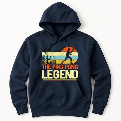 Dad Ping Pong Player Paddle Ball Ping Pong Legend Retro Hoodie