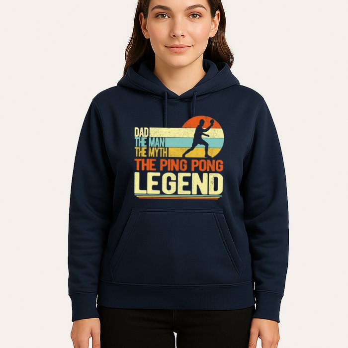 Dad Ping Pong Player Paddle Ball Ping Pong Legend Retro Hoodie